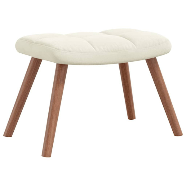 Rocking Chair with a Stool Cream White Velvet62865821130371113