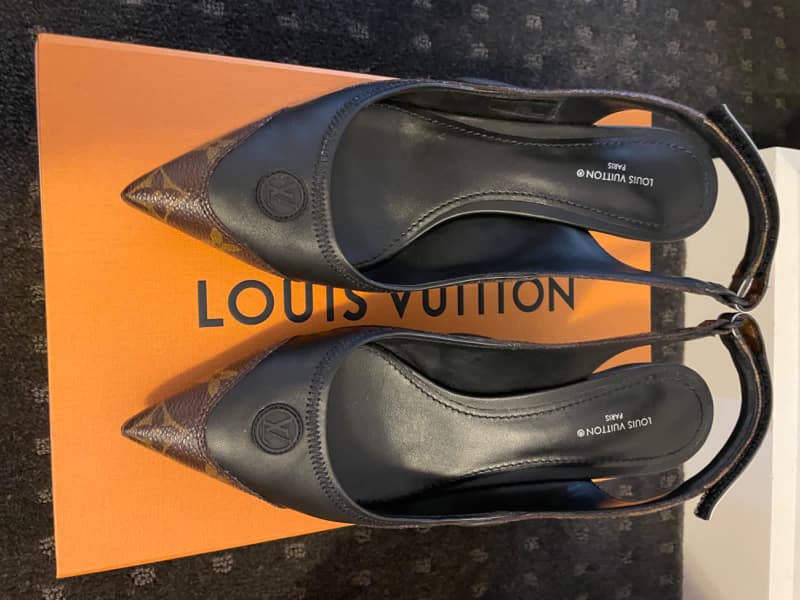 Louis Vuitton Archlight Slingback Pump, Black, 38.5