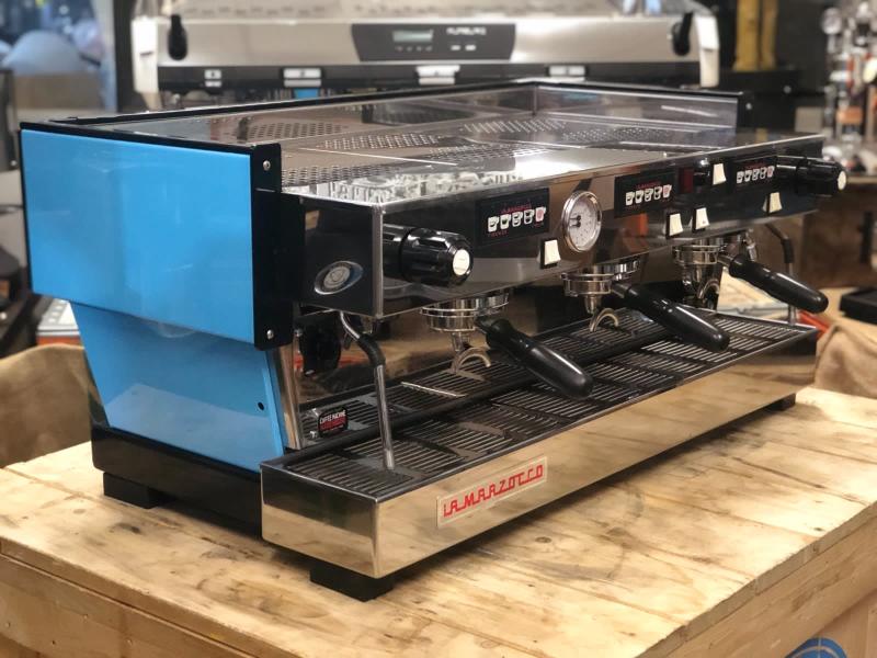 LA MARZOCCO LINEA CLASSIC AV 3 GROUP BABY BLUE ESPRESSO COFFEE MACHINE634420440906271122