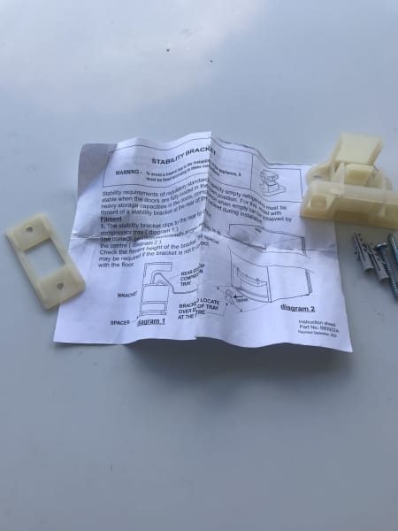 GENUINE BRACKET STABILITY ASSY FOR FISHER & PAYKEL FRIDGE63441409666051110