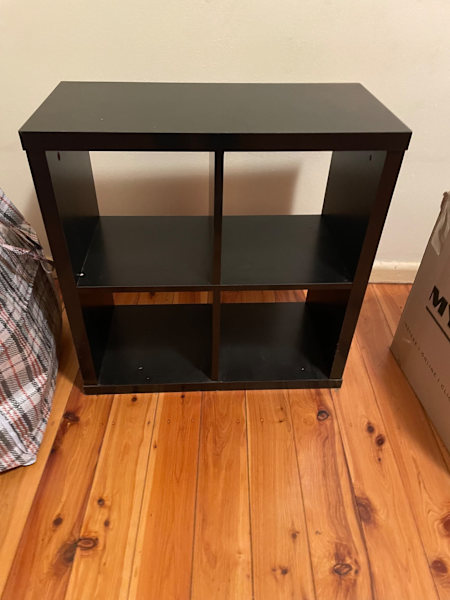 IKEA table and shelves62863411283201114