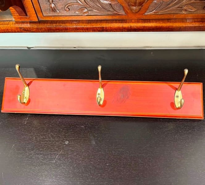Coat Hook and Timber Plate - 90mm High x 500mm Wide630065481415701129