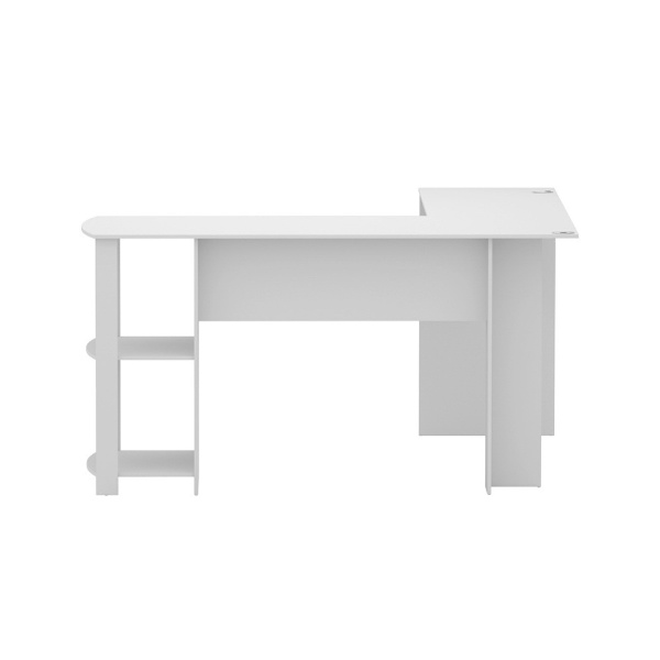 Computer Desk Shelf L-Shape White 136CM62863840374529112