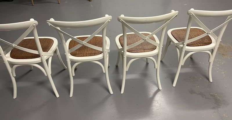 OZ Design 4 x timber cane chairs in Very good condition628633783993611126