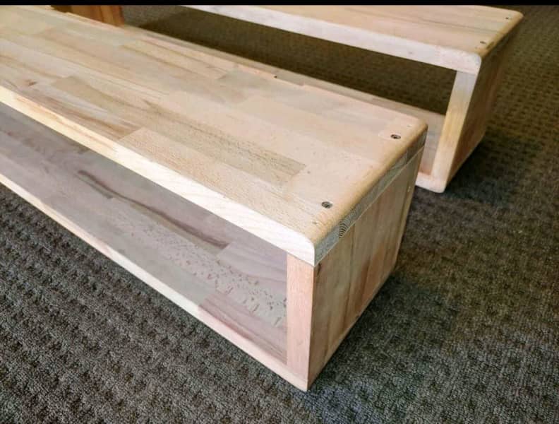 Tasmanian Oak Floating Box Shelves Set 20cm x 102cm x 22cm62863370743810113