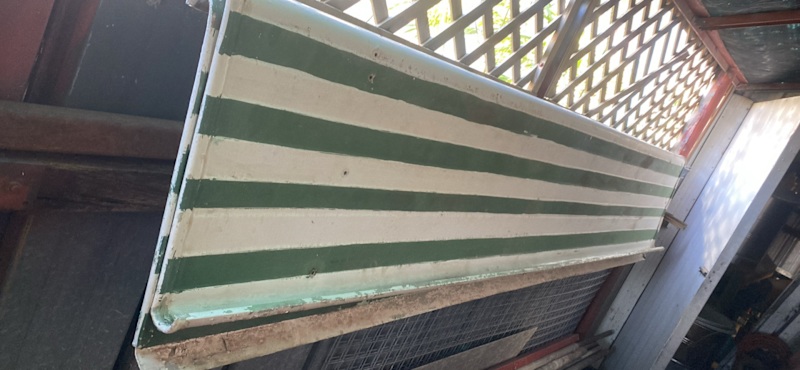 2 1960s outdoor metal window awnings garden installation  63440281104001112