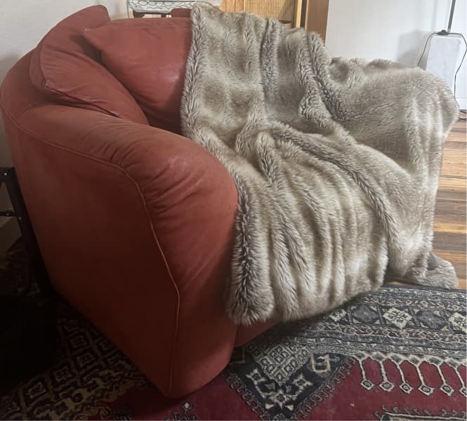 Morgan and finch faux fur online throw