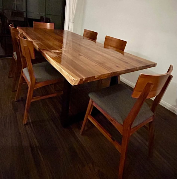 James Lane Croft Australian Blackwood Dining Set (Table and Chairs)62863382233347111