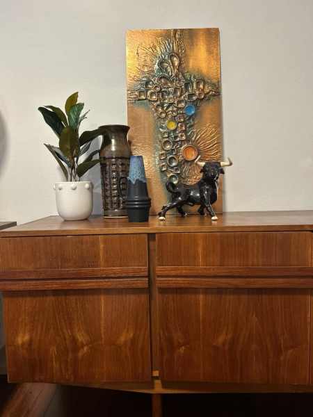 Mid century sideboard buffet teak retro vintage Post Rail like parker 62864724462723113