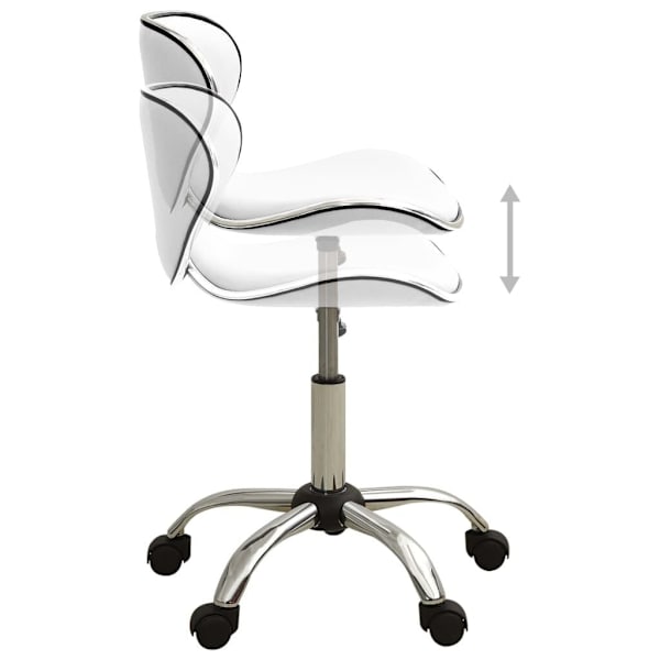 Salon Spa Stool White Faux Leather62864722740355114