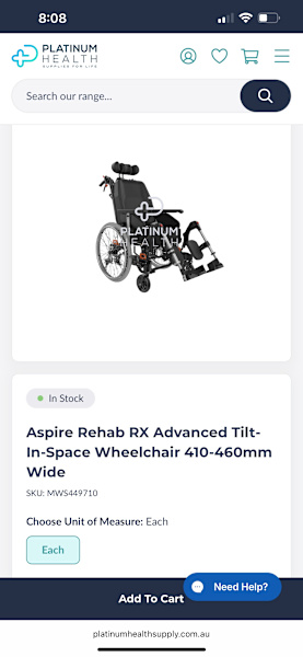 Recline Wheel Chair RehabX 62863382708865114