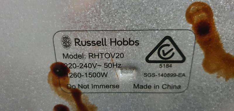 Russell Hobbs RHTOV20 20L Convection Oven 1500W, working, Carlton63016061697793112