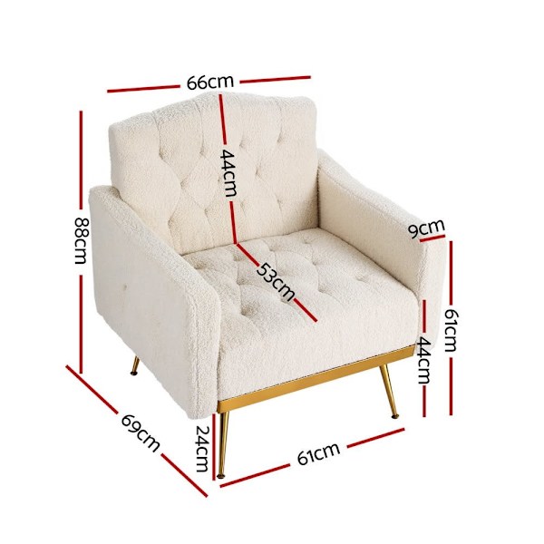 Armchair Boucle Beige Nicole62863409015554113