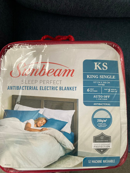 King single sunbeam electric blanket with 63612125758209110