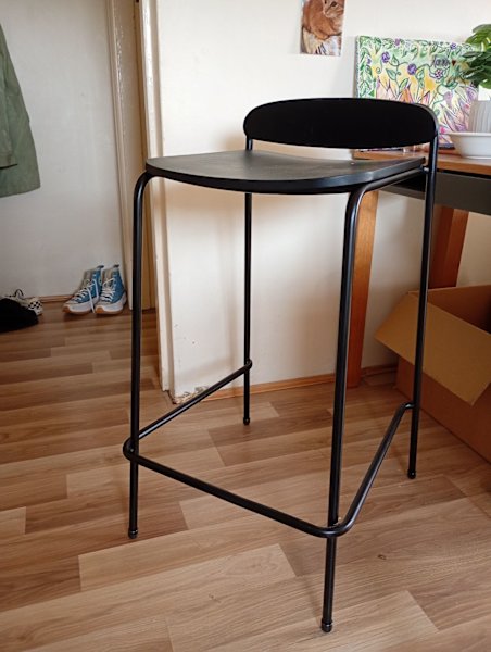 Kami Bar stools (One yellow, one black)62863411259521111