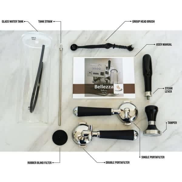 Bellezza Bellona & Piccola Titanio 60 Grinder Package In Black63020848996739114