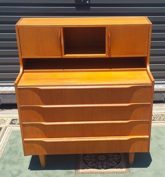 Mid Century Modern Teak Writing Bureau62863383497090113