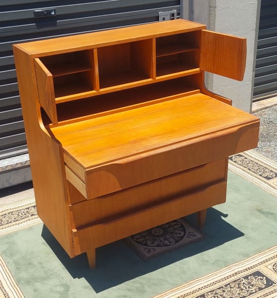Mid Century Modern Teak Writing Bureau62863383497090111