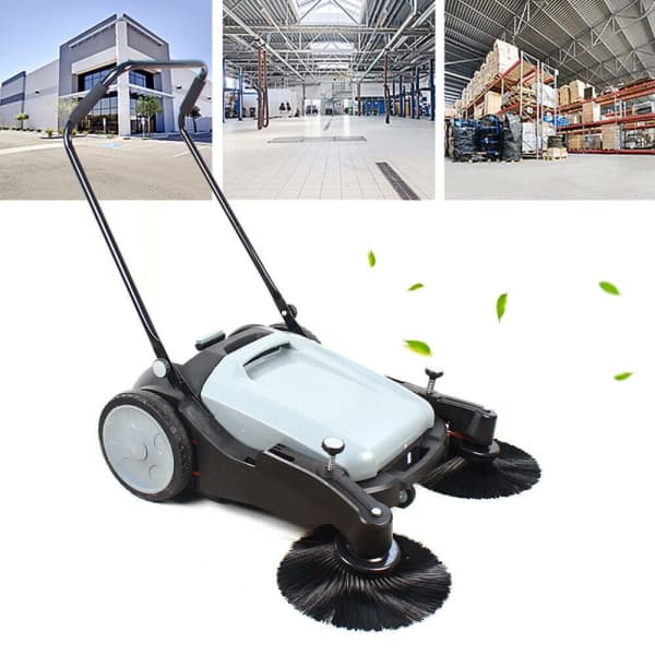 Industrial Floor Sweeper Walk Behind Heavy Duty 55L Wet Dry With Dust 63019078537729114