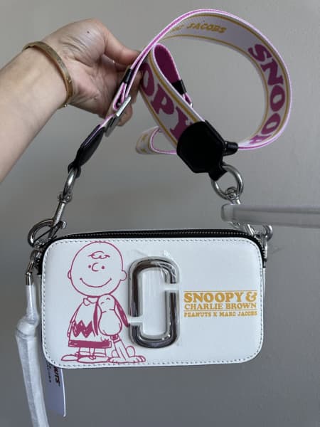 Marc Jacobs Snoopy Peanuts Collaboration Snapshot White Crossbody Bag Un  used