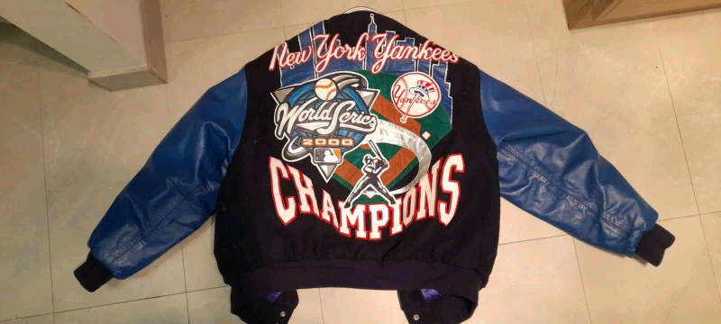 JH Design New York Yankees Navy Team Color Leather Jacket
