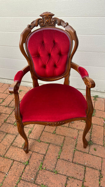 Italian red velvet 7 piece dinning suite62929669440131111