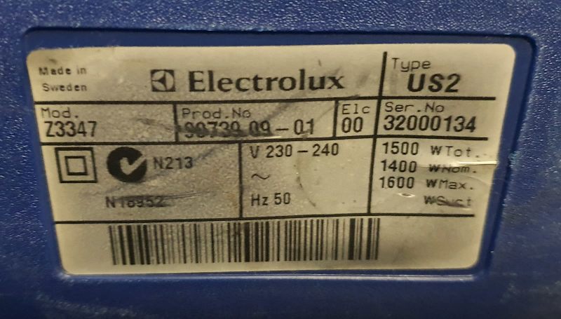 Electrolux UltraSilencer bagged Vacuum Cleaner, working but, Carlton63612128563457111