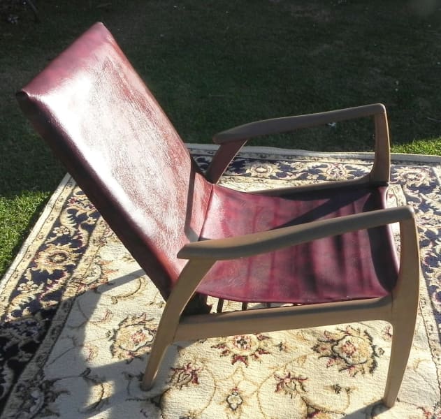 Mid Century Retro Vinyl Seat Arm Lounge chair62863412307971112