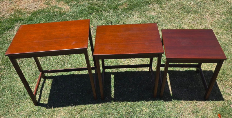 Mid Century Vintage Parker Nest Of Tables62866849487490113