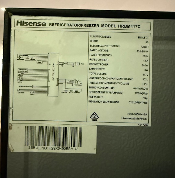 Hisense Fridge 157L63019077792770113