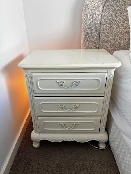French Dresser with attached mirror and matching side tables62863407068803113
