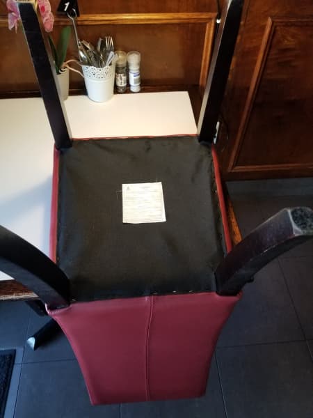 Dining chairs full leather, high back (6), P/up Hillsdale.62863384876674112