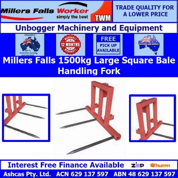 Millers Falls TWM Hay Bale Spear 675kg Capacity Heavy Duty