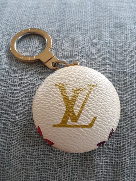 Louis Vuitton Monogram Astropill Key Ring Keychain Light White