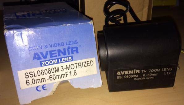 Avenir SSL06060M Telephoto CCTV Motorised Zoom Focus Iris Lens63008656468993111
