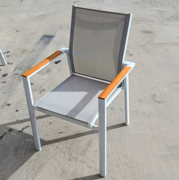 NEW 9 PCS DINING SET TIMBER TOP+ 8 X ALUMINIUM ARM CHAIRS-$299962863412125955112