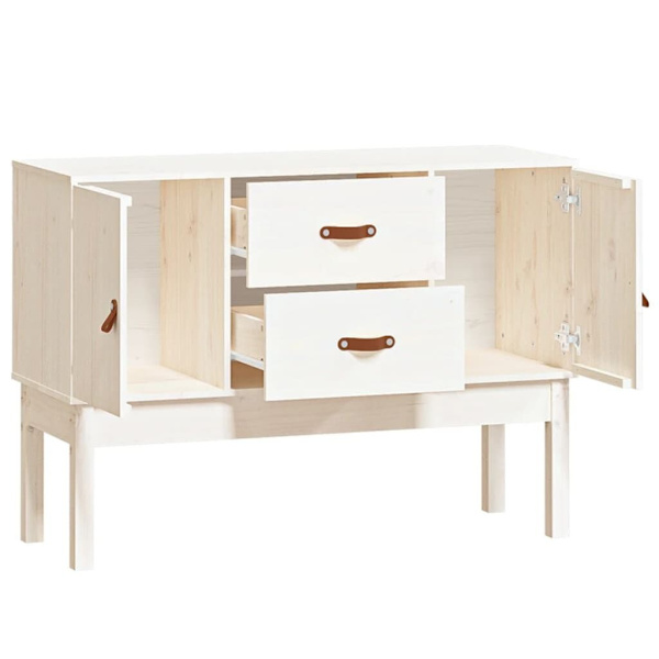 Sideboard White 110x40x78 cm Solid Wood Pine62863374021891114