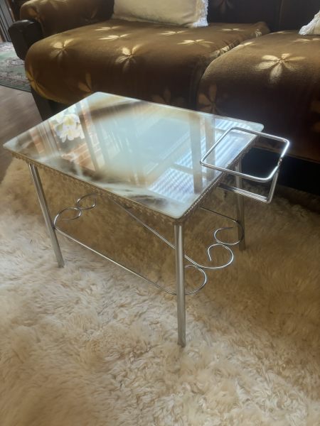 Retro side table with bottle /ashtray holder 62863412714497113