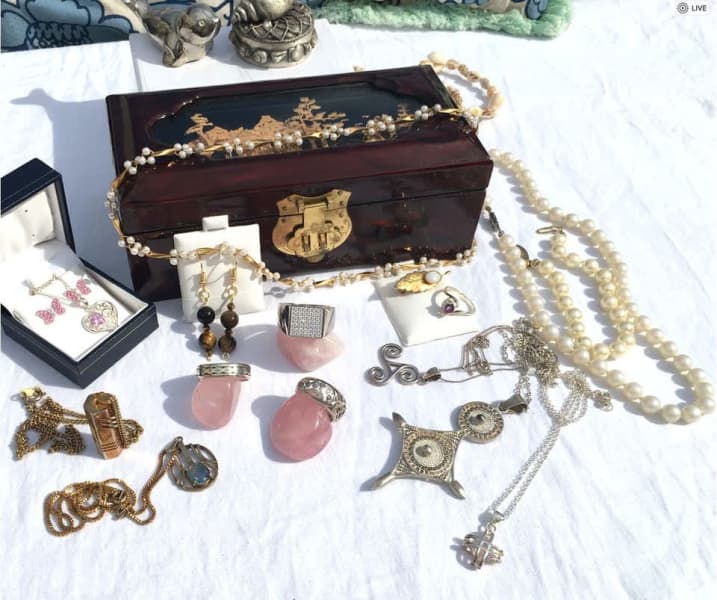 RARE Antique Vintage Pewter Trinket Jewellery Box Unique,  Australia