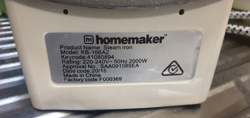 CHEAP 2000W Purple Homemaker Electric Steam Iron, working, Carlton63612128511874112