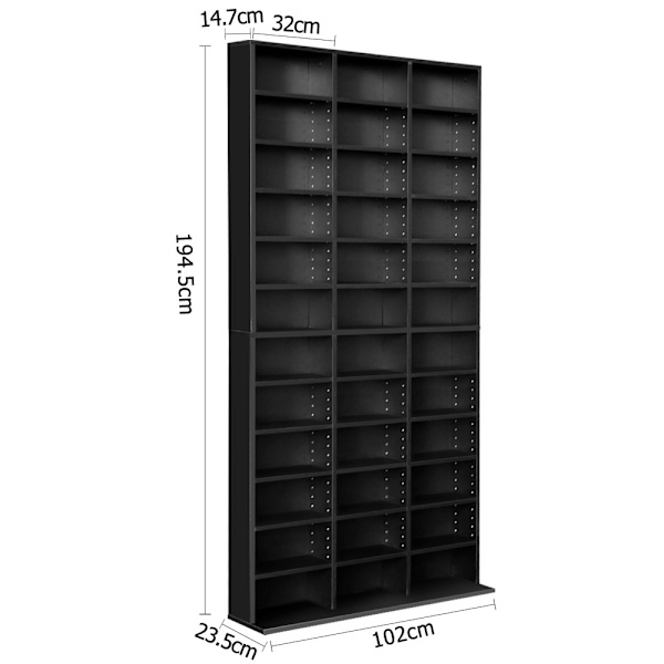 Bookshelf CD Storage Rack - BERT Black62863373419267112