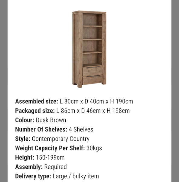 Toronto bookcase excellent condition 62863372430211112