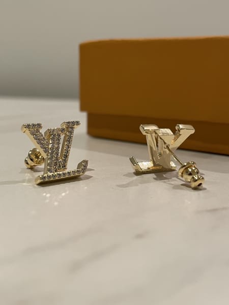 LOUIS VUITTON – ICONIC – LOGO Louise Hoop Earrings – Gold – Designer Dress  Hire Australia