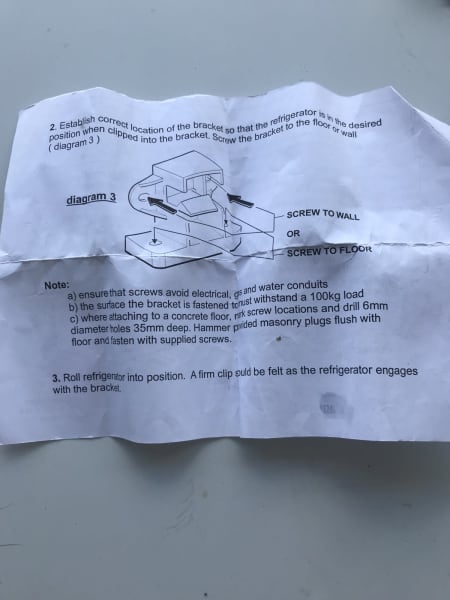 GENUINE BRACKET STABILITY ASSY FOR FISHER & PAYKEL FRIDGE63441409666051111