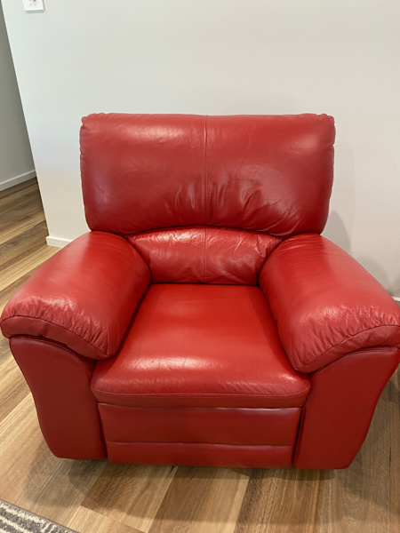 Leather Recliner Armchairs, pair62863378280065113