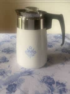 Corningware, Kitchen, Vintage Blue Flower Corning Ware 6 Cup Coffee Pot