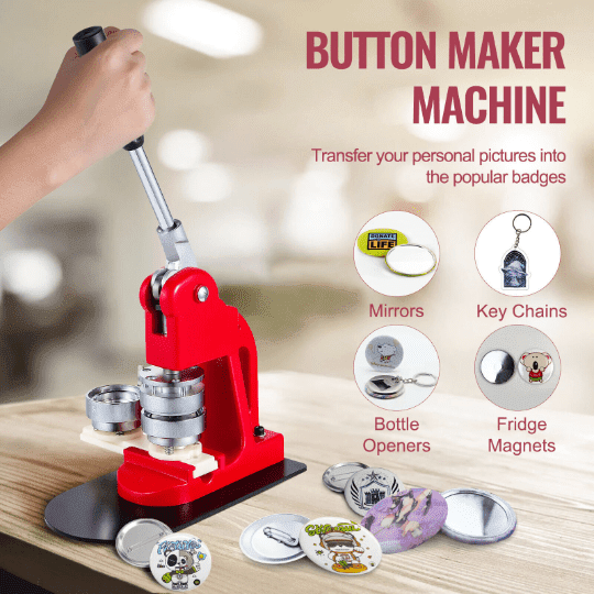 58mm 2.28 Button Maker Machine   1000 Button Badge Maker Circle Cut63019079348227114