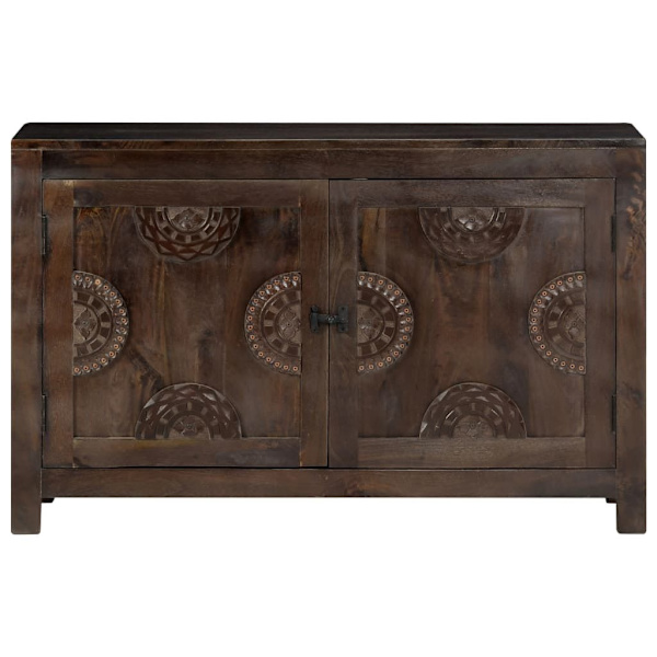 Sideboard with Carved Design 110x35x70 cm Solid Mango Wood62863407864961114