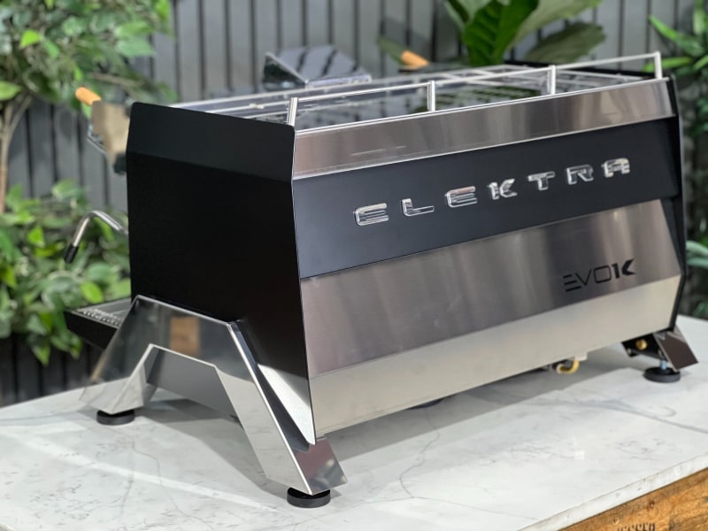 ELEKTRA EVOK 2 GROUP ESPRESSO COFFEE MACHINE NEW BLACK & STAINLESS63441986543874114