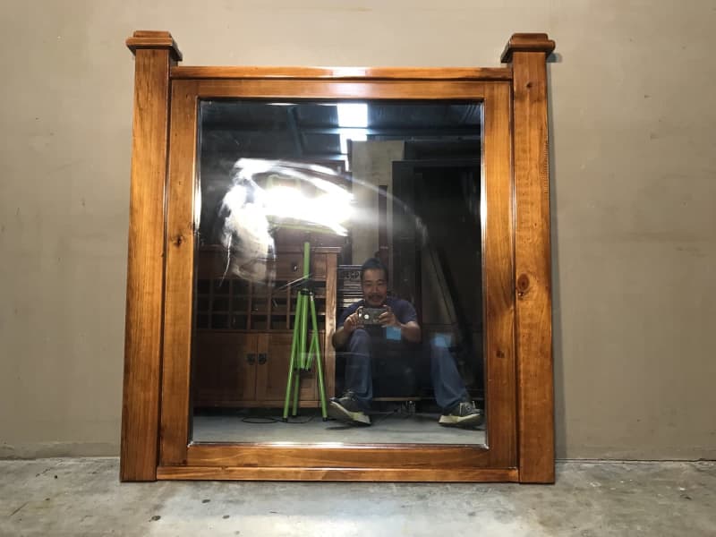 Solid Walnut Hardwood Farmhouse Mirror 